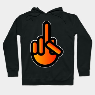 Hand gesture - one finger - rude finger Hoodie